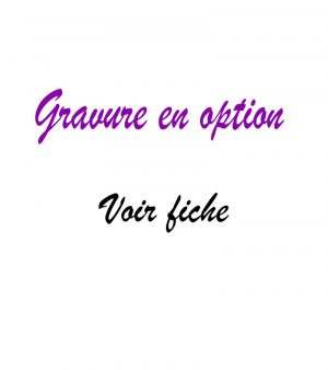 Plaque rectangle à graver au coeur ajouré Argent 925/1000 rhodié – Image 2