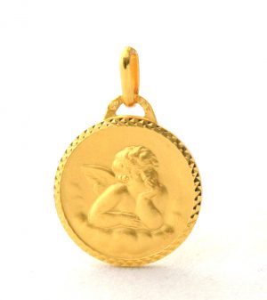 Ange Raphaël – Médaille ronde en plaqué or