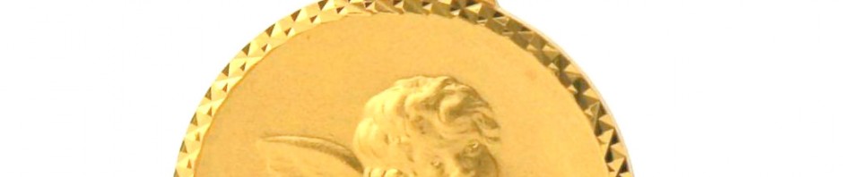 Ange Raphaël – Médaille ronde en plaqué or