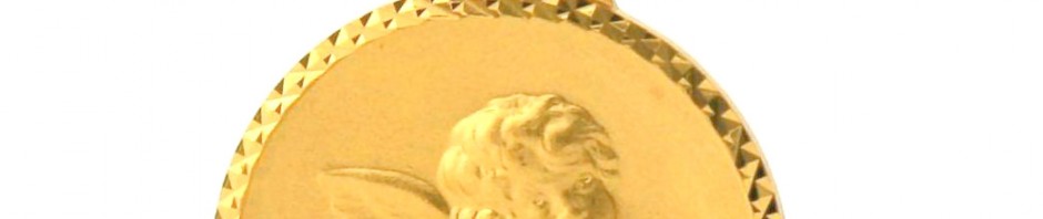 Ange Raphaël – Médaille ronde en plaqué or