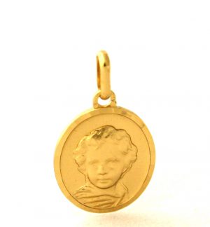 Chérubin - Médaille ovale en plaqué or