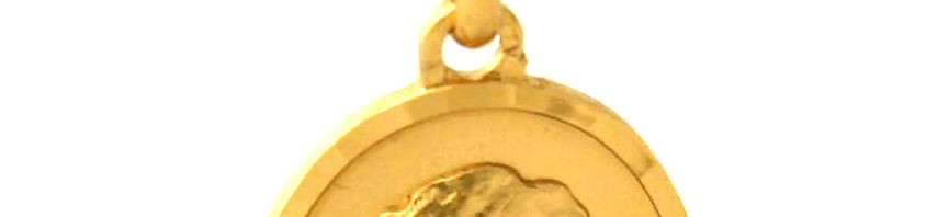 Chérubin – Médaille ovale en plaqué or