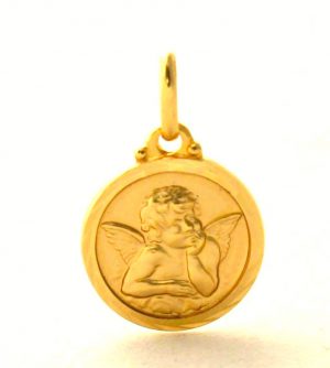 Ange Raphaël - Médaille ronde en plaqué or