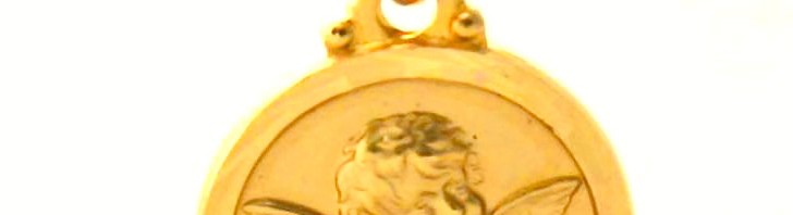 Ange Raphaël – Médaille ronde en plaqué or