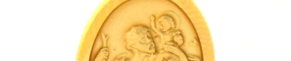 Saint Christophe – Médaille ovale en plaqué or
