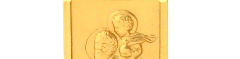 Saint Christophe – Médaille rectangle en plaqué or