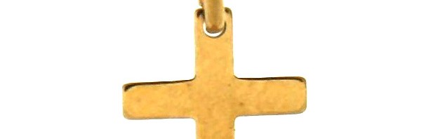 Très petite croix latine en plaqué or