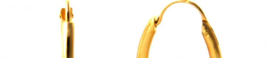Créoles lisses plaqué or – Boucles d’oreilles ovales 17 mm