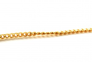 Chaîne plaqué or 50 cm - Mailles gourmette limée 3 mm – Image 4