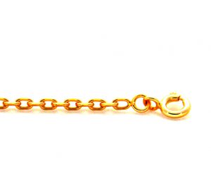 Gourmette bébé 14 cm - Mailles forçat limée 2 mm en plaqué or – Image 3
