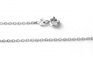 Chaîne en argent 45 cm - Mailles très fines forçat miroir 1 mm