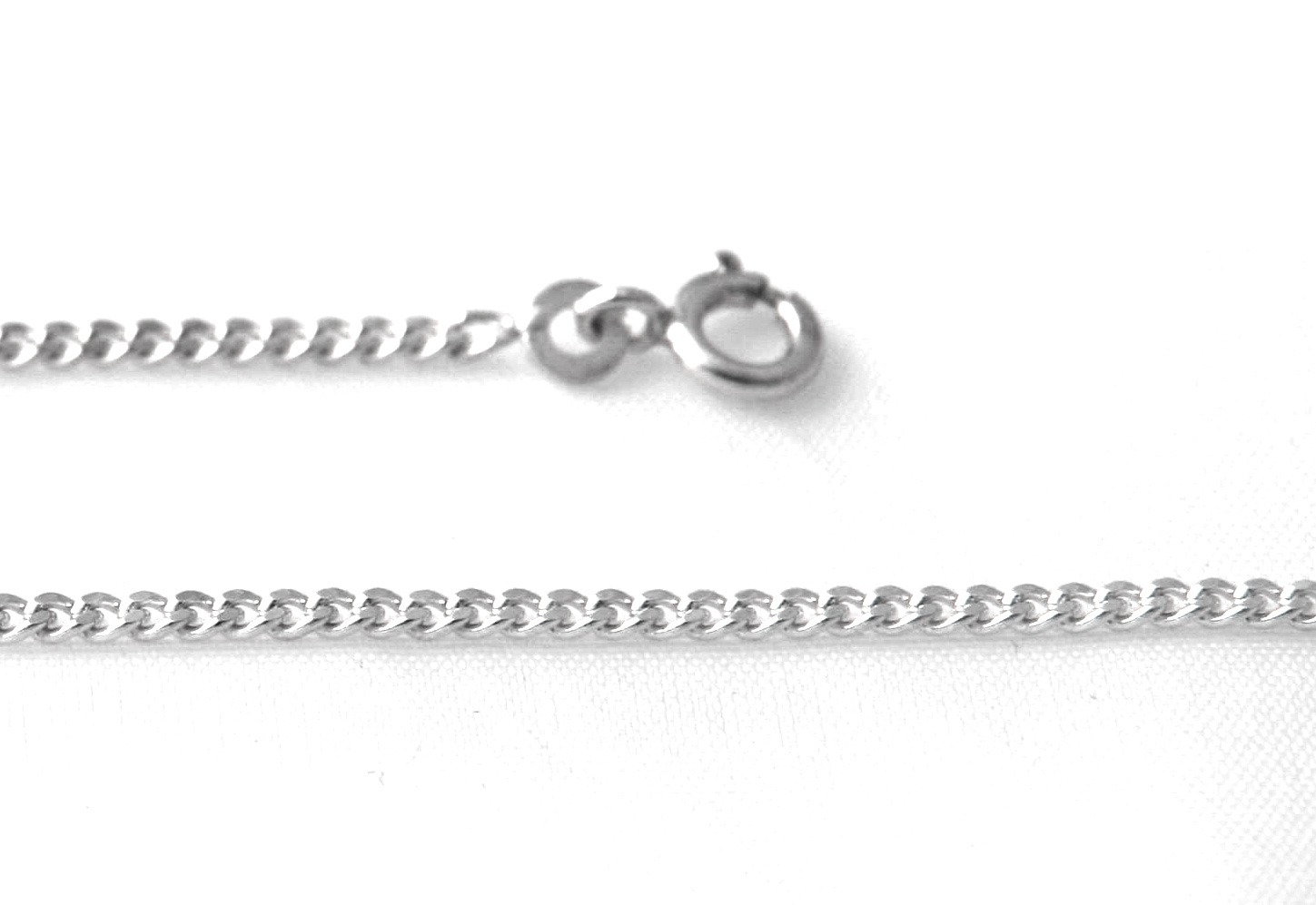 Chaîne en argent 60 cm – Mailles gourmette limée 1,8 mm