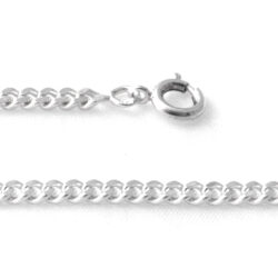 Chaîne 55 cm Argent 925/1000 – Mailles gourmette limée 3 mm