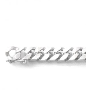 Gourmette identité prénom découpé Laurent en argent 18,5 cm – Image 3
