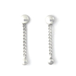 Pendantes puce, chaîne et boule Argent 925/1000 – Boucles d’oreilles