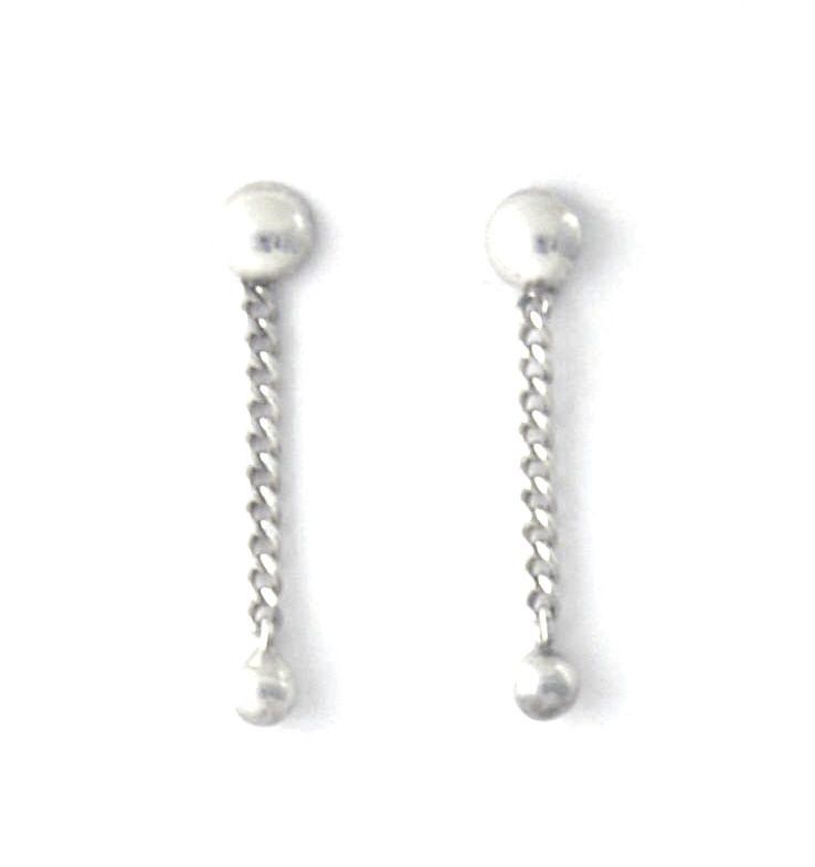 Pendantes puce, chaîne et boule Argent 925/1000 – Boucles d’oreilles