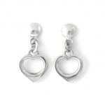 Pendantes puce au coeur Argent 925/1000 - Boucles d'oreilles
