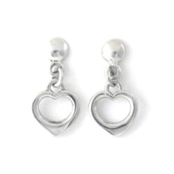 Pendantes puce au coeur Argent 925/1000 – Boucles d’oreilles