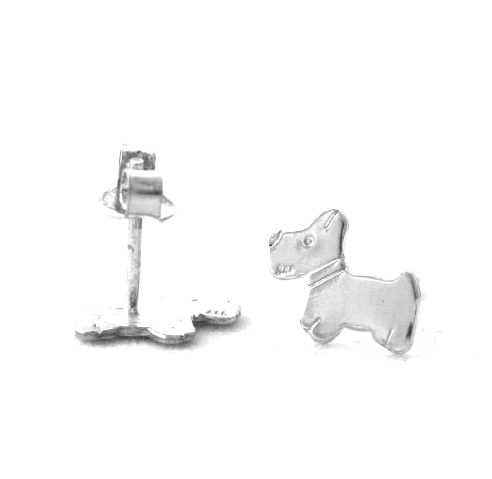 Puces chien – Boucles d’oreilles Argent 925/1000