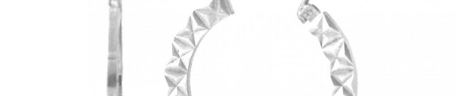 Créoles en argent diamantées – Boucles d’oreilles rondes 25 mm