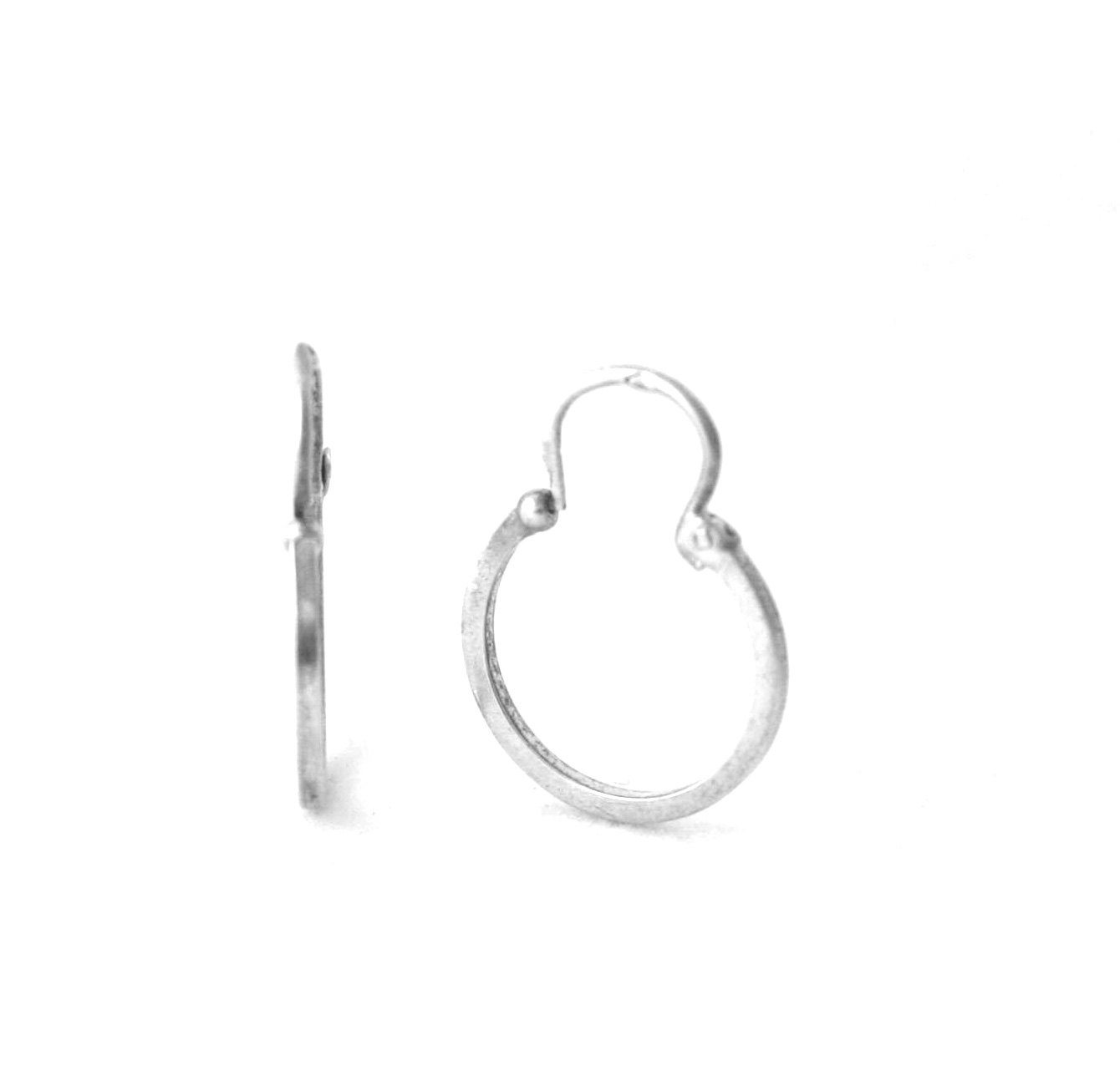 Créoles Argent 925/1000 lisses – Boucles d’oreilles rondes 15,6 mm