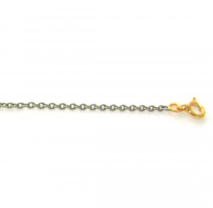 Gourmette bébé bicolore Robbez-Masson 14,6 cm Or 750/1000 et Acier - Mailles forçat – Image 4