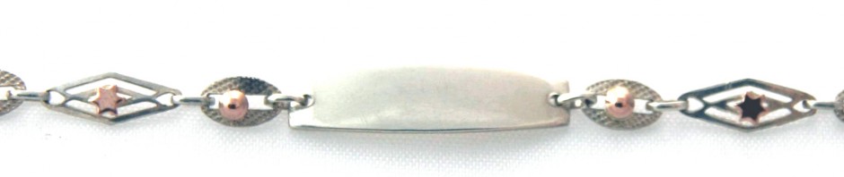 Gourmette identité bébé en argent 14 cm – Mailles originales