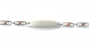 Gourmette identité bébé en argent 12,8 cm - Mailles originales
