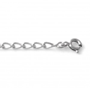 Gourmette identité bébé en argent 13,8 cm - Mailles cheval – Image 3
