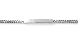 Gourmette identité bébé en argent 14,3 cm - Mailles gourmette 2,4 mm