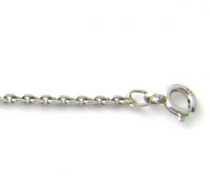 Gourmette bébé 13,5 cm argent 925/1000 rhodié – Maille forçat diamantée