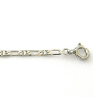 Gourmette bébé 14,5 cm Argent 925/1000 rhodié - Mailles cheval et marine battue – Image 3