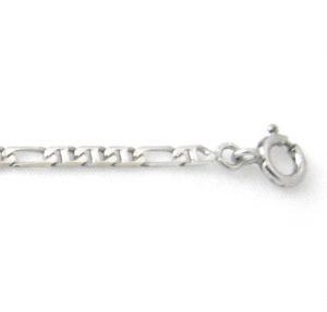 Gourmette bébé 14,5 cm Argent 925/1000 rhodié - Mailles cheval et marine battue – Image 3