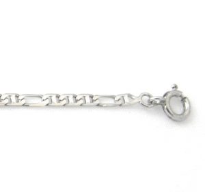 Gourmette bébé 14,5 cm Argent 925/1000 rhodié - Mailles cheval et marine battue – Image 3