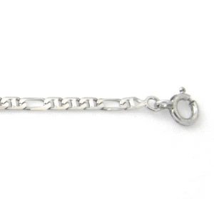 Gourmette bébé 14,5 cm Argent 925/1000 rhodié – Mailles cheval et marine battue