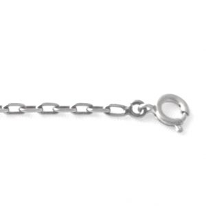 Gourmette identité bébé en argent 13,7 cm – Mailles forçat limées 2 mm