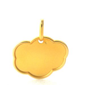 Pendentif nuage à graver Augis en or 750/1000