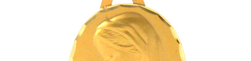 Vierge à l’enfant Augis – Médaille ovale en or 750/1000