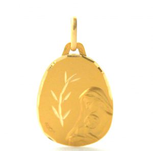 Vierge à l'enfant au rameau Augis - Médaille en or 750/1000