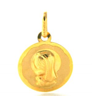 Vierge de profil auréolée Argyor – Médaille en or 750/1000