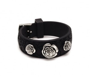 Bracelet femme caoutchouc noir – Miss Sixty