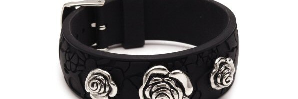 Bracelet femme caoutchouc noir – Miss Sixty