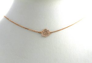 Collier ras du cou 42 cm – Or rose 750/1000