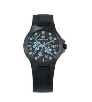 Montre femme Apnea fleurs bleues - Beuchat