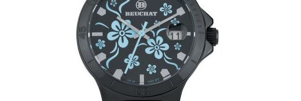 Montre femme Apnea fleurs bleues – Beuchat