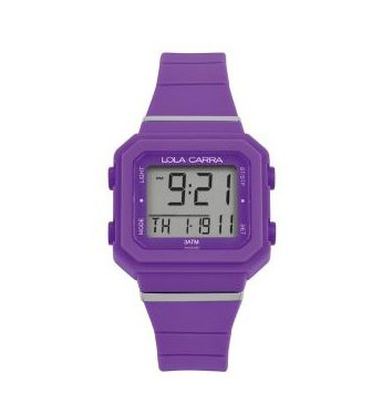 Lola Carra Montre papillon multifonction à quartz mixte violette