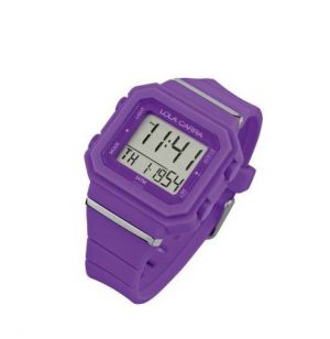 Lola Carra Montre papillon multifonction à quartz mixte violette – Image 3