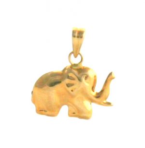 Pendentif éléphant courbes arrondies – Or 750/1000