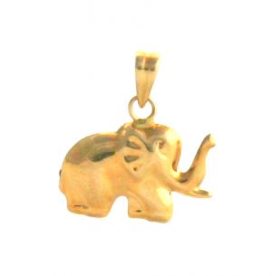 Pendentif éléphant courbes arrondies – Or 750/1000