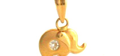 Pendentif éléphant oxyde de zirconium – Or 750/1000